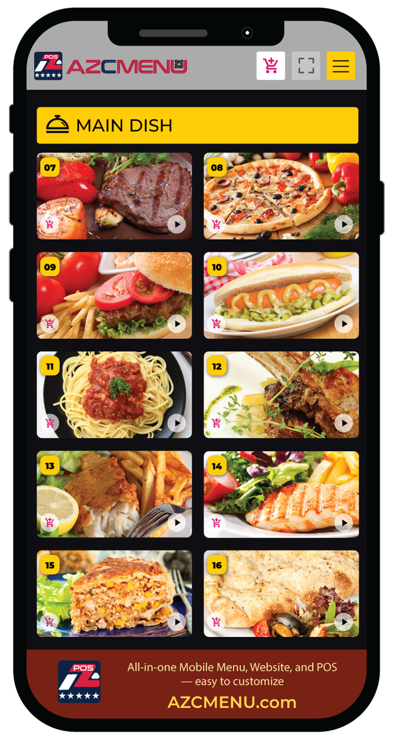 AZCHANNELS - Phone Menu & QR Menu - Restaurants / Coffee & Tea